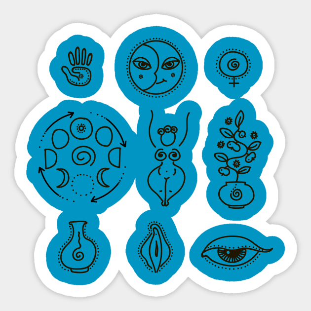 Female #01 Sticker by Olga Berlet